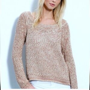 Free People Sahara Star Spice Open Knit Pullover Sweater Womens Sz Med
